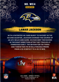 Lamar Jackson - Panini Donruss Road to the Super Bowl 2021, Nr. WC4 – Insert