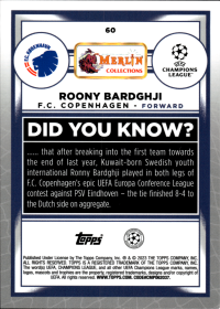 Roony Bardghji - Topps Merlin Chrome UEFA Club Competitions Base Set 2022-23, Nr. 60 – Rookie Card