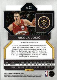 Nikola Jokić - Panini Prizm Base Set 2021-22, Nr. 32