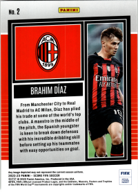 Brahim Díaz - Panini Score FIFA Base Set 2022-23, Nr. 2