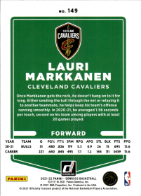 Lauri Markkanen - Panini Donruss Base Set 2021-22, Nr. 149
