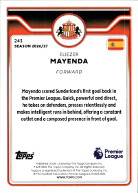 Eliezer Mayenda - Topps Flagship Premier League Base Set 2026-27, Nr. 243
