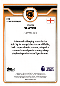Regan Slater - Topps Flagship Premier League Base Set 2026-27, Nr. 294 – Rookie Card