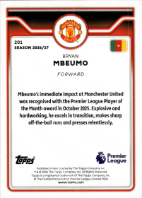 Bryan Mbeumo - Topps Flagship Premier League Base Set 2026-27, Nr. 201