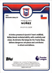 Marcelino Núñez - Topps Flagship Premier League Base Set 2026-27, Nr. 281