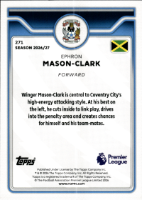 Ephron Mason-Clark - Topps Flagship Premier League Base Set 2026-27, Nr. 271 – Rookie Card