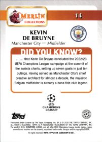 Kevin De Bruyne - Topps Merlin Chrome UEFA Club Competitions Base Set 2024-25, Nr. 14