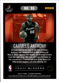 Carmelo Anthony - Panini Illusions Base Set 2020-21, Nr. 55