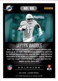 Jaylen Waddle - Panini Illusions Base Set 2021, Nr. 66 – Rookie Card