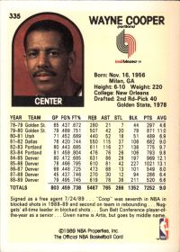 Wayne Cooper - NBA Hoops Base Set 1989-90, Nr. 335