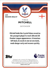 Tyrick Mitchell - Topps Flagship Premier League Base Set 2026-27, Nr. 105