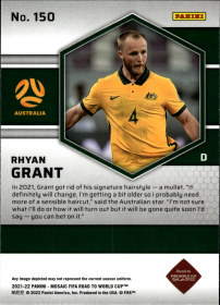 Rhyan Grant - Panini Mosaic FIFA Road to World Cup Base Set 2021-22, Nr. 150 – Rookie Card