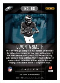 DeVonta Smith - Panini Illusions Base Set 2021, Nr. 63 – Rookie Card