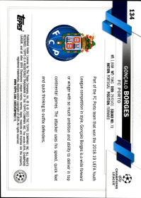 Gonçalo Borges - Topps Chrome UEFA Club Competitions Base Set 2022-23, Nr. 134 – Rookie Card