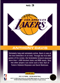 Anthony Davis - Panini Recon Base Set 2021-22, Nr. 3