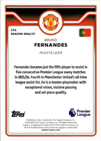 Bruno Fernandes - Topps Flagship Premier League Base Set 2026-27, Nr. 196
