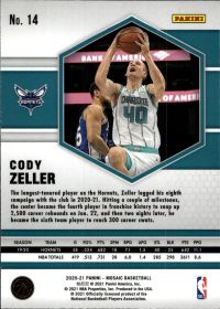 Cody Zeller - Panini Mosaic Base Set 2020-21, Nr. 14