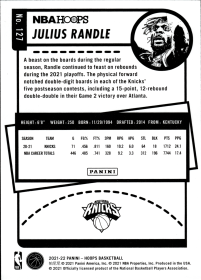 Julius Randle - Panini Hoops Base Set 2021-22, Nr. 127