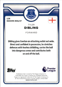 Tyler Dibling - Topps Flagship Premier League Base Set 2026-27, Nr. 128