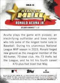 Ronald Acuña Jr. - Topps Stars of MLB 2025, Nr. SMLB-16 – Insert