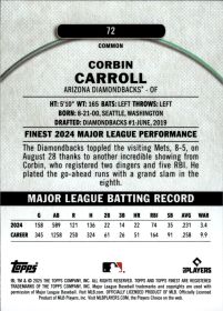 Corbin Carroll - Topps Finest Base Set 2025, Nr. 72