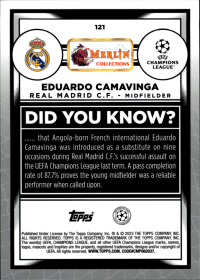 Eduardo Camavinga - Topps Merlin Chrome UEFA Club Competitions Base Set 2022-23, Nr. 121