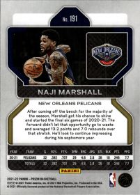 Naji Marshall - Panini Prizm Base Set 2021-22, Nr. 191