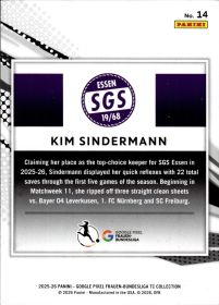 Kim Sindermann - Panini Frauen-Bundesliga TC Collection Next Level 2025-26, Nr. 14 – Insert