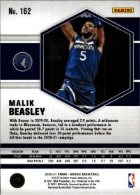 Malik Beasley - Panini Mosaic Base Set 2020-21, Nr. 162