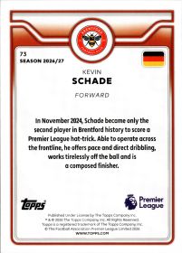 Kevin Schade - Topps Flagship Premier League Base Set 2026-27, Nr. 73