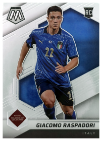 Giacomo Raspadori - Panini Mosaic FIFA Road to World Cup Base Set 2021-22, Nr. 28 – Rookie Card