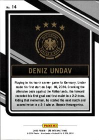 Deniz Undav - Panini DFB International Base Set 2026, Nr. 14