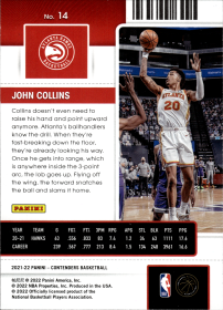 John Collins - Panini Contenders Season Ticket 2021-22, Nr. 14