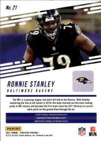 Ronnie Stanley - Panini Prestige Base Set 2021, Nr. 21 – Xtra Points Astral