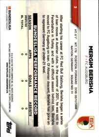 Mergim Berisha - Topps Chrome Bundesliga Base Set 2022-23, Nr. 3