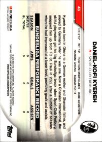 Daniel-Kofi Kyereh - Topps Chrome Bundesliga Base Set 2022-23, Nr. 43 – Rookie Card