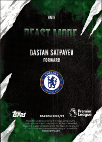 Dastan Satpayev - Topps Flagship Premier League Beast Mode 2026-27, Nr. BM 9 – Insert