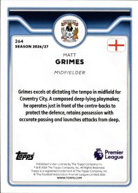 Matt Grimes - Topps Flagship Premier League Base Set 2026-27, Nr. 264