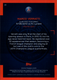 Marco Verratti - Topps Paris Saint-Germain Official Team Set 2023-24, Nr. 30