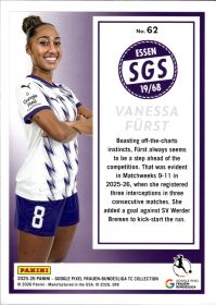 Vanessa Fürst - Panini Frauen-Bundesliga TC Collection Base Set 2025-26, Nr. 62