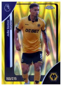 João Gomes - Topps Chrome Premier League Base Set 2025-26, Nr. 194 – Nummeriert, Yellow RayWave Refractor