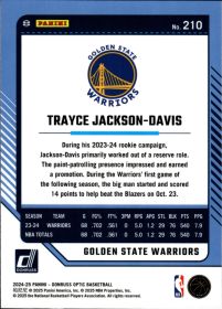 Trayce Jackson-Davis - Panini Donruss Optic Base Set 2024-25, Nr. 210