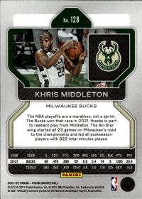 Khris Middleton - Panini Prizm Base Set 2021-22, Nr. 128