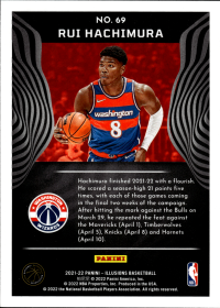Rui Hachimura - Panini Illusions Base Set 2021-22, Nr. 69