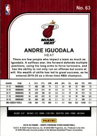 Andre Iguodala - Panini Hoops Premium Stock Base Set 2019-20, Nr. 63