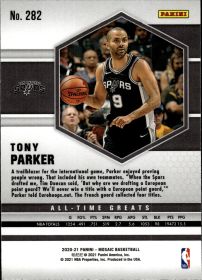 Tony Parker - Panini Mosaic All-Time Greats 2020-21, Nr. 282 – Insert