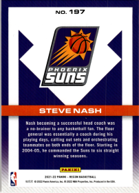 Steve Nash - Panini Recon Base Set 2021-22, Nr. 197 – Holo