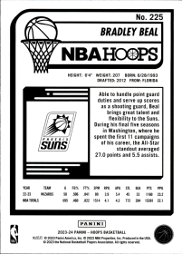 Bradley Beal - Panini Hoops Base Set 2023-24, Nr. 225