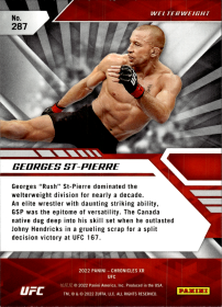 Georges St-Pierre - Panini Chronicles UFC XR 2022, Nr. 287