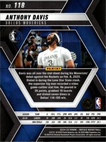 Anthony Davis - Panini Mosaic Base Set 2024-25, Nr. 118